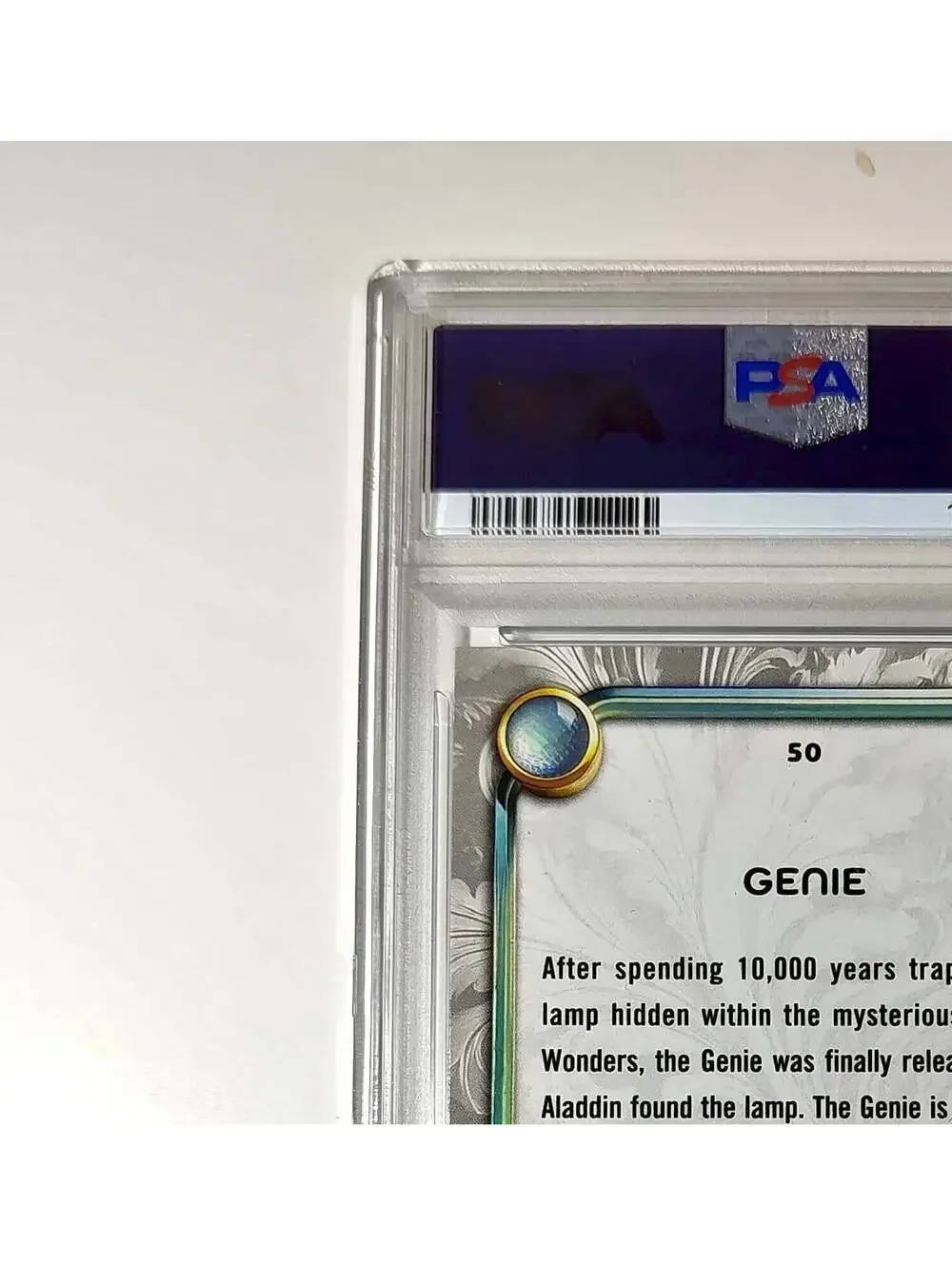Genie 2025 Topps Disney Wonder #50 Winter Variant Card Aladdin PSA 9